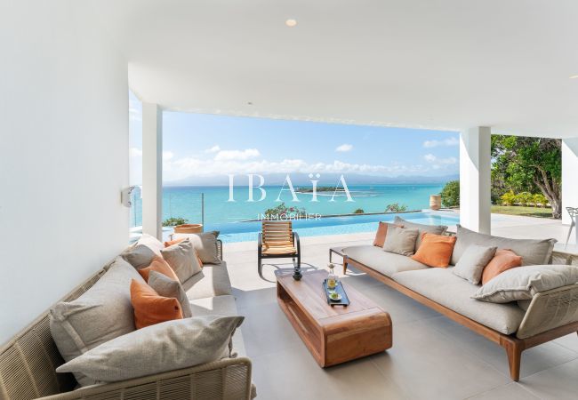 Panoramic view from a luxurious villa over the ocean