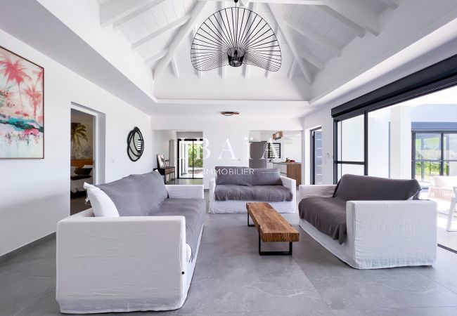 Elegant interior of villa with living room